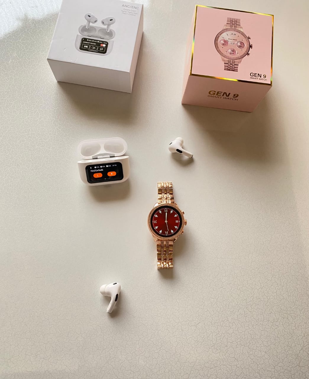 Special Combo Fossil Watch + Airpods With Display