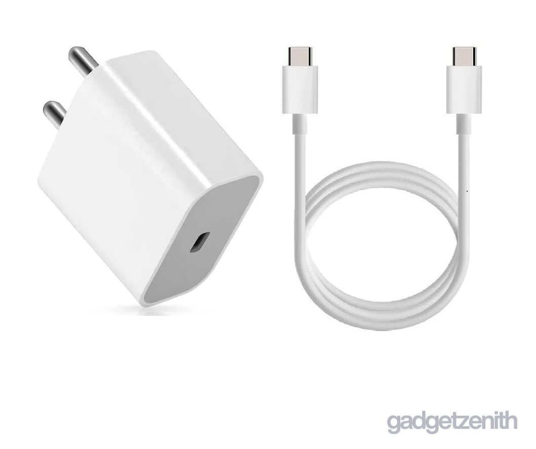 Gadget Zenith USB-C 20W Power Adapter with USB -C to C  Lightning Cable (1m)
