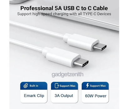 Gadget Zenith USB-C 20W Power Adapter with USB -C to C  Lightning Cable (1m)